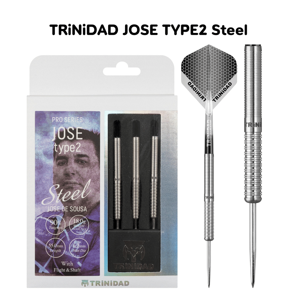 ลูกดอกปลายเหล็ก TRINIDAD JOSE TYPE 2 STEEL DARTS 18G